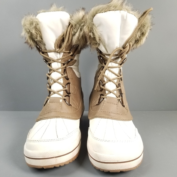 Mix No. 6 Bellet Women's Snow Boots White/Tan Size US-7 - Picture 8 of 13